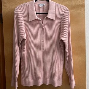 EUC Athleta Ribbed Polo Sweater 2X - Dusty Pink. Perfect condition. Worn once.